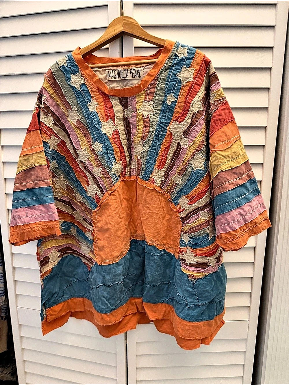 Magnolia Pearl Sunrise Appliqué Francis Top Multicolor Tunic - Magnolia Pearl Su